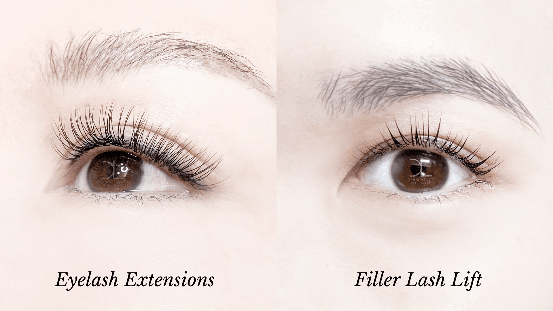 eyelash extensions vs filler lash lift